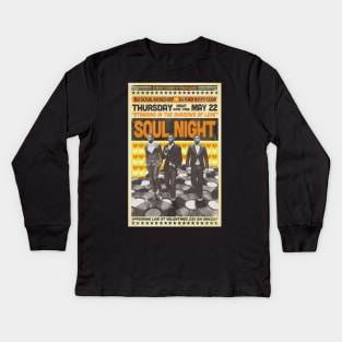 VINTAGE SOUL NIGHT Kids Long Sleeve T-Shirt